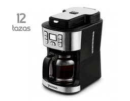 Cafetera con molino y temporizador 12 tazas