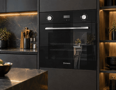Horno empotrable eléctrico con air fryer 10 funciones (negro)